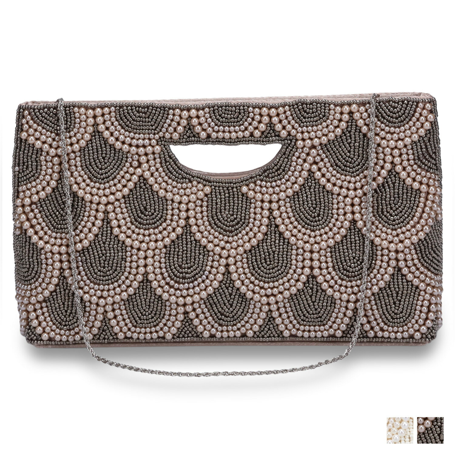 ショルダーバッグ 【最大1000円OFFクーポン】 NOCTILUCA PEARL SCALES CLUTCH ノクチルカ パーティーバッグ ショルダーバッグ クラッチバッグ パールウロコクラッチ レディース 2WAY 結婚式 ホワイト シルバー ブラウン 白 558223