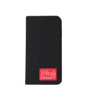 Manhattan Portage BOOK TYPE CASE マンハッタンポーテージ iPhone SE SE2 8 iPhone 7 6s 6 スマホケース 手帳型 携帯 アイフォン カバー メンズ レディース ブラック 黒 iPSE-MP01 【メール便】