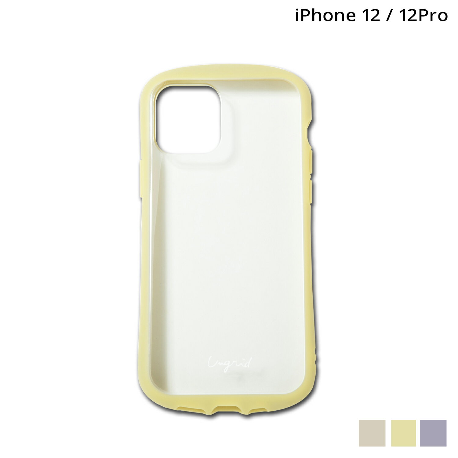 Ungrid アングリッド iPhone 12 12 Pro スマホケース スマホショルダー 携帯 アイフォン レディース EASY GRIP CLEAR CASE TAG STRAP S..