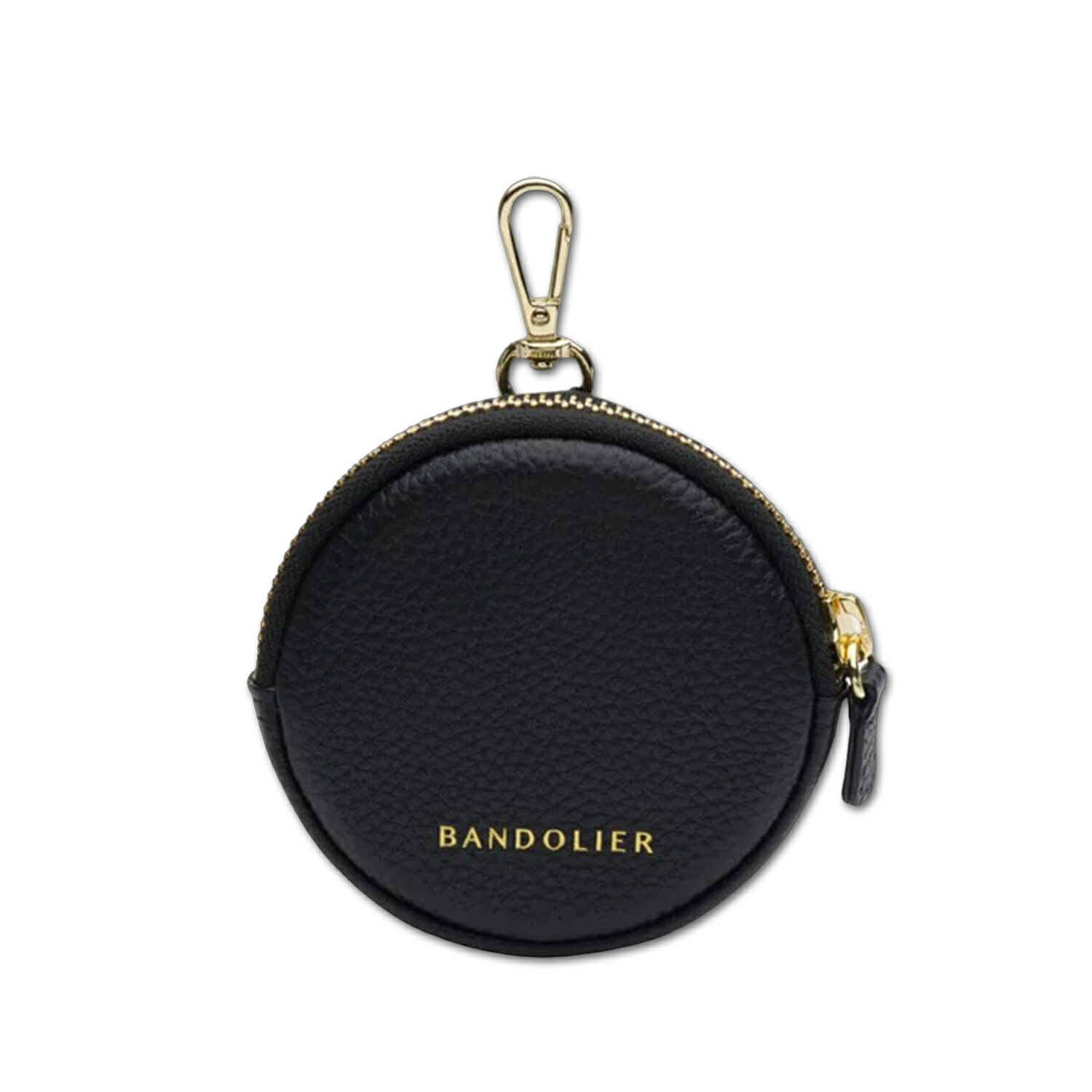 BANDOLIER MINI ROUND POUCH BLACK GOLD バンドリヤー ポーチ 小物入れ レザー 小さめ 薄型 ミニラウンド メンズ レディース ブラック 65SRO