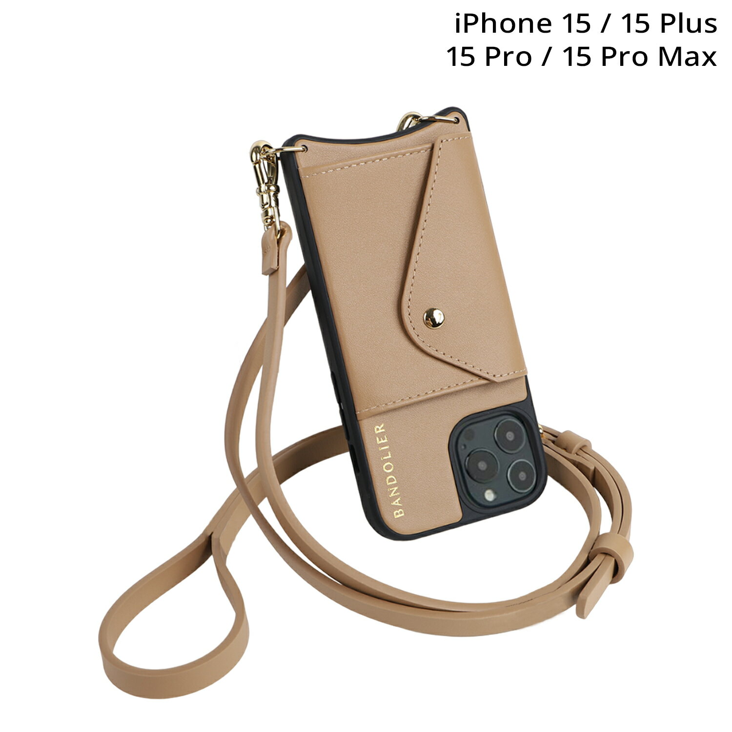 【最大1000円OFFクーポン】 BANDOLIER DONNA SIDE SLOT TAN バンドリヤー iPhone15 15Pro iPhone 15 Pro Max iPhone 15 Plus スマホケース スマホショルダー 携帯 アイフォン メンズ レディー…