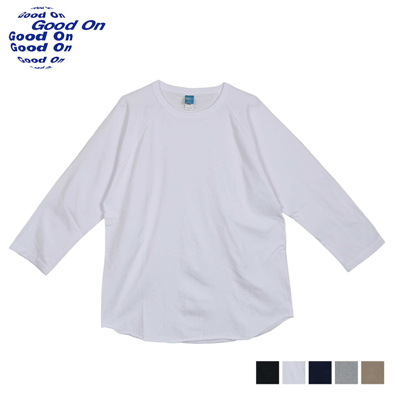 Good On BASEBALL T-SHIRTS グッドオン Tシャツ 7分丈 カットソー ラグラン ベースボール メンズ 無地 GOLT-601C