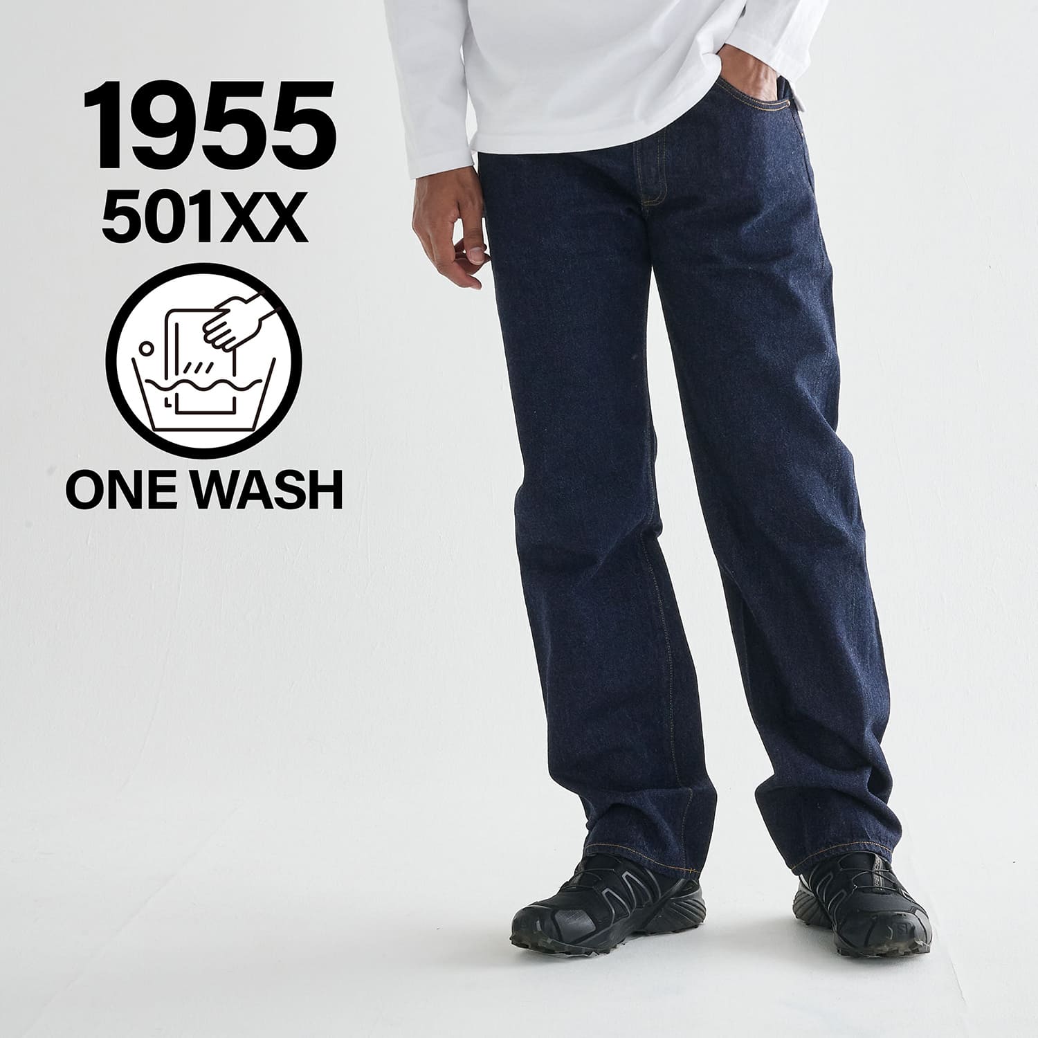 LEVIS VINTAGE CLOTHING 1955 501 ORGANIC RINSE 