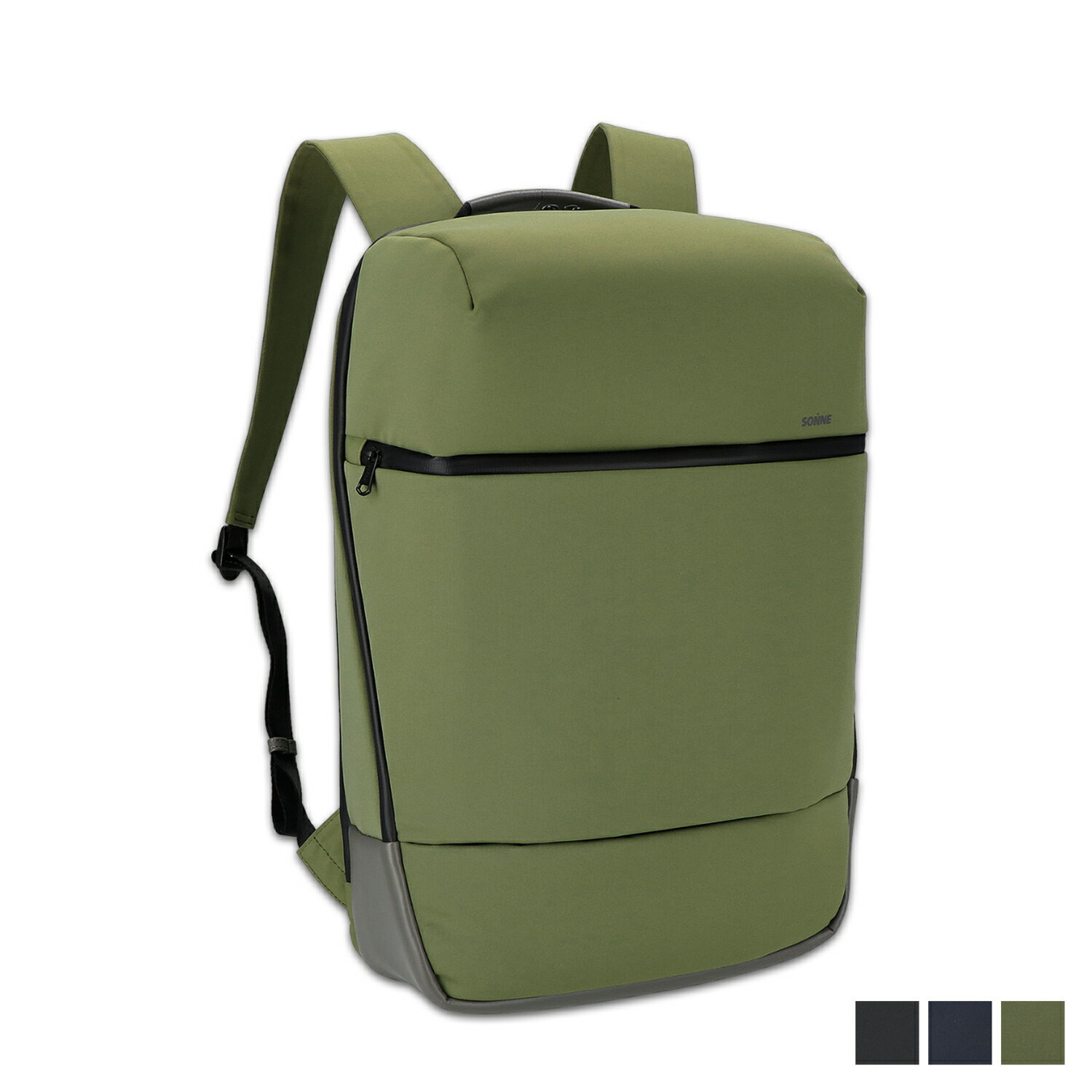 SONNE BAG PACK ゾンネ リュック バッグ バックパック メンズ 21L 大容量 撥水 ブラック ネイビー カーキ 黒 SOSL002