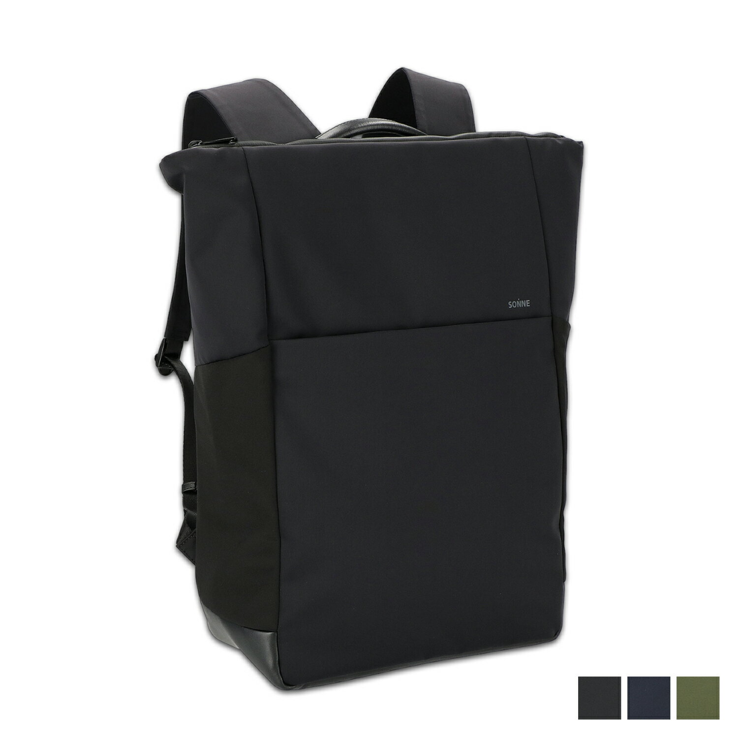 SONNE BAG PACK ゾンネ リュック バッグ バックパック メンズ 21L 大容量 撥水 ブラック ネイビー カーキ 黒 SOSL003