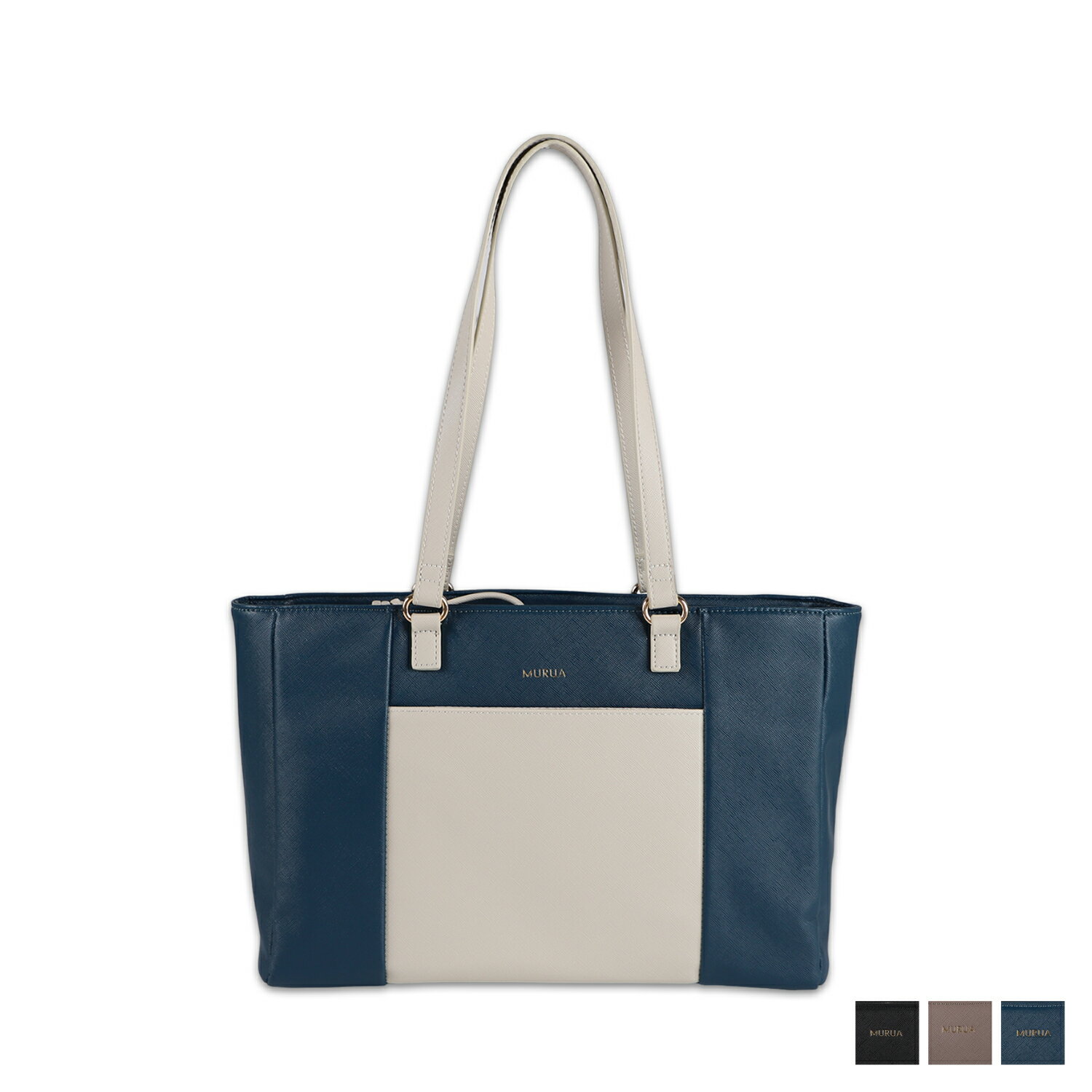 MURUA TOTE BAG ムルーア バッグ トートバッグ レディース 軽量 ブラック ベージュ ブルー 黒 MR-B1167