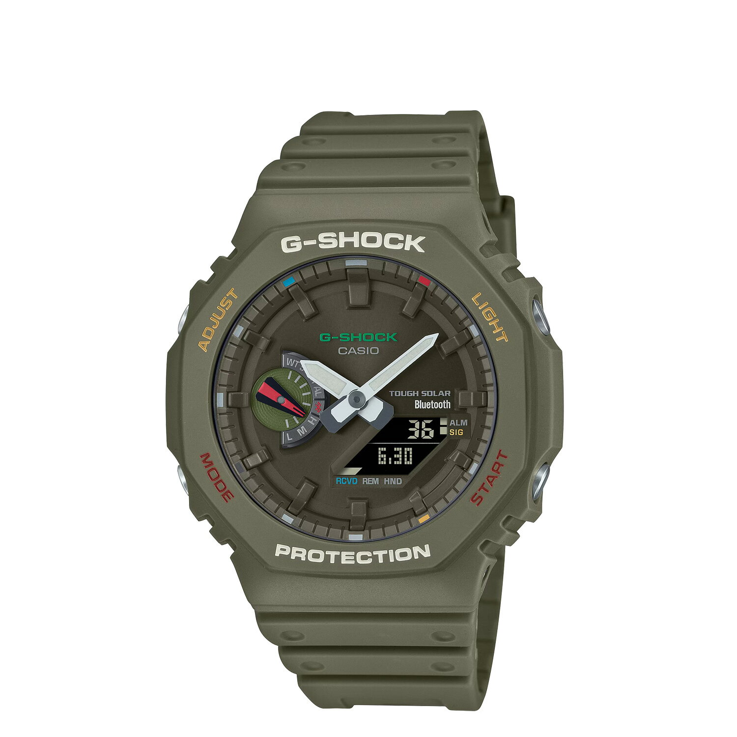 【最大1000円OFFクーポン】 CASIO GA-B2100FC-3AJF カシオ G-SHOCK 腕時計 Multi color accentsシリーズ 防水 ジーショック Gショック G-ショック メンズ レディース カーキ