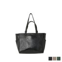 CECIL McBEE TOTE BAG セシルマクビー バッグ トートバッグ レディース Mサイズ ファスナー付き クロコ型押し ブラック ブラウン グリーン 黒 CM121143