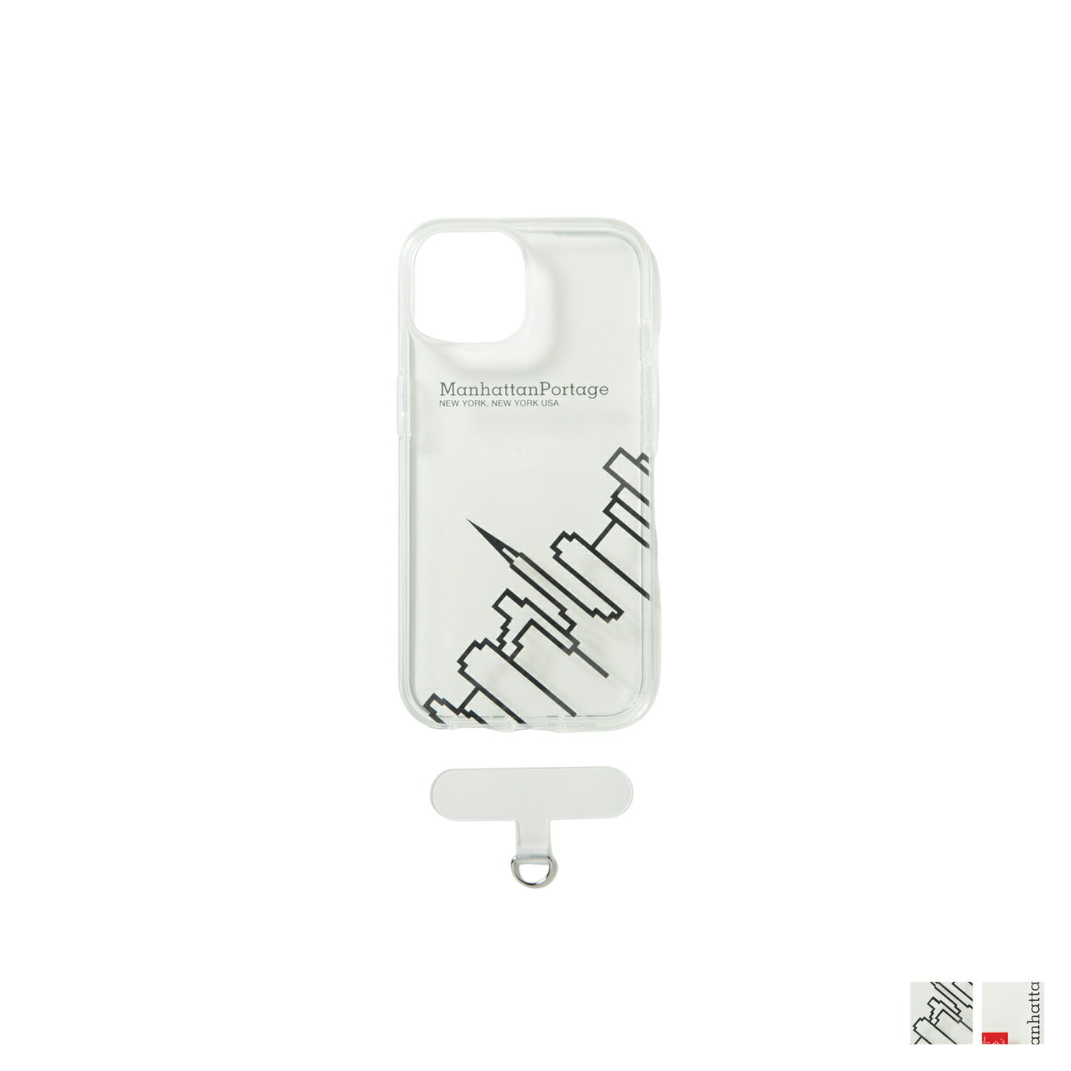 Manhattan Portage Hybrid Clear Case Clear Tag SET マンハッタンポーテージ iPhone15 iPhone14 スマホケース 携帯 アイフォン メンズ レディース クリア 透明 iP15-HYB 【 ネコポス可 】