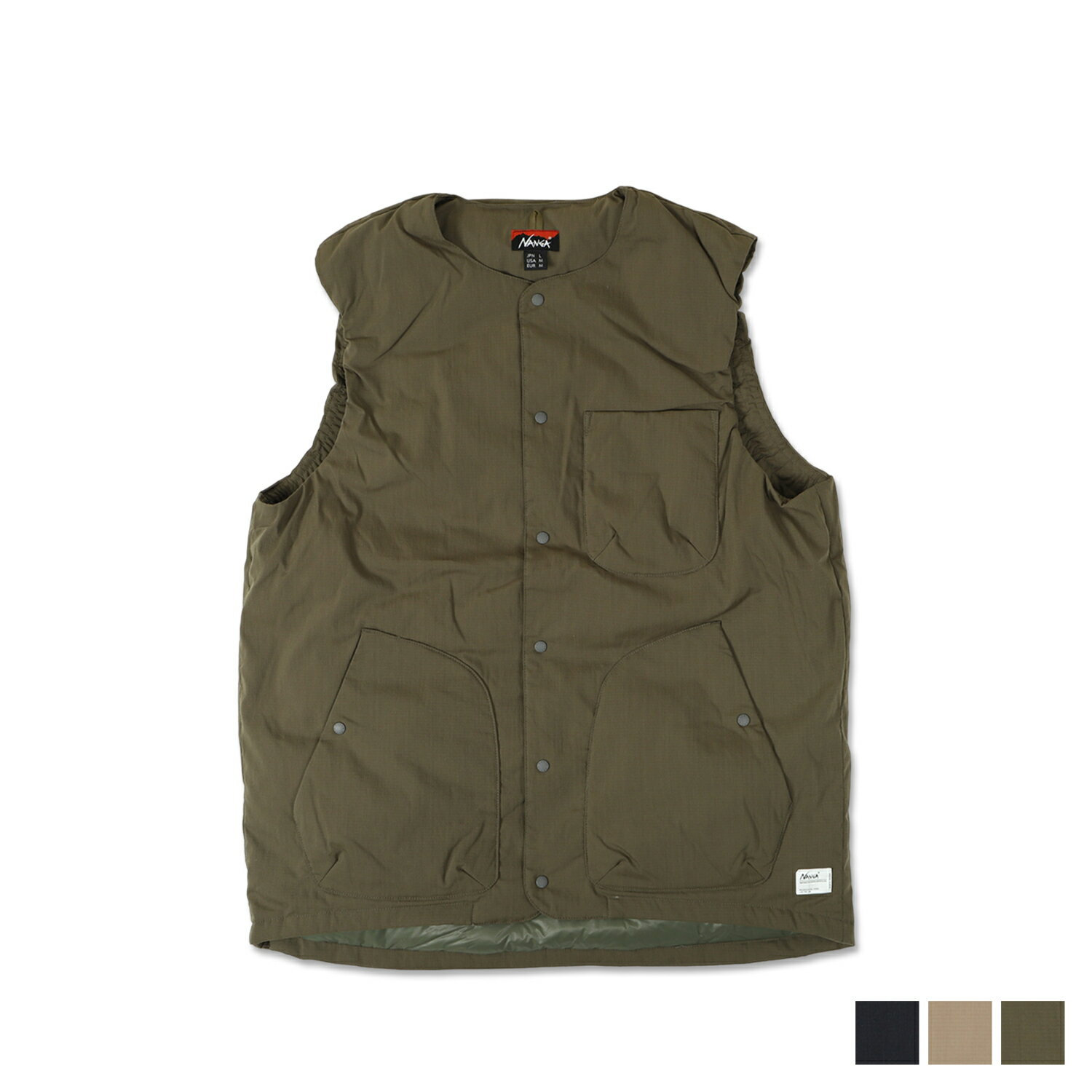 NANGA TAKIBI RIPSTOP INNER DOWN VEST iK  xXg Ci[_E AE^[ Y fB[X ubN x[W O[  ND2241-1B301