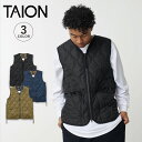 TAION MILITARY W-ZIP V NECK DOWN VEST タイオン インナーダウン ベスト アウター メンズ レディース ミリタリー Vネック...