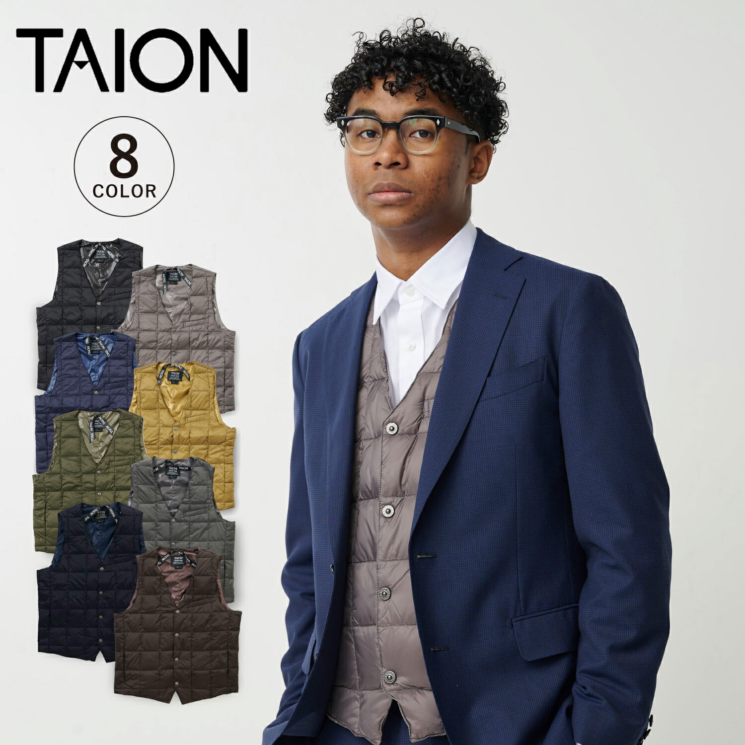 【最大1000円OFFクーポン】 TAION V NECK BUTTON DOWN GILET タイ ...