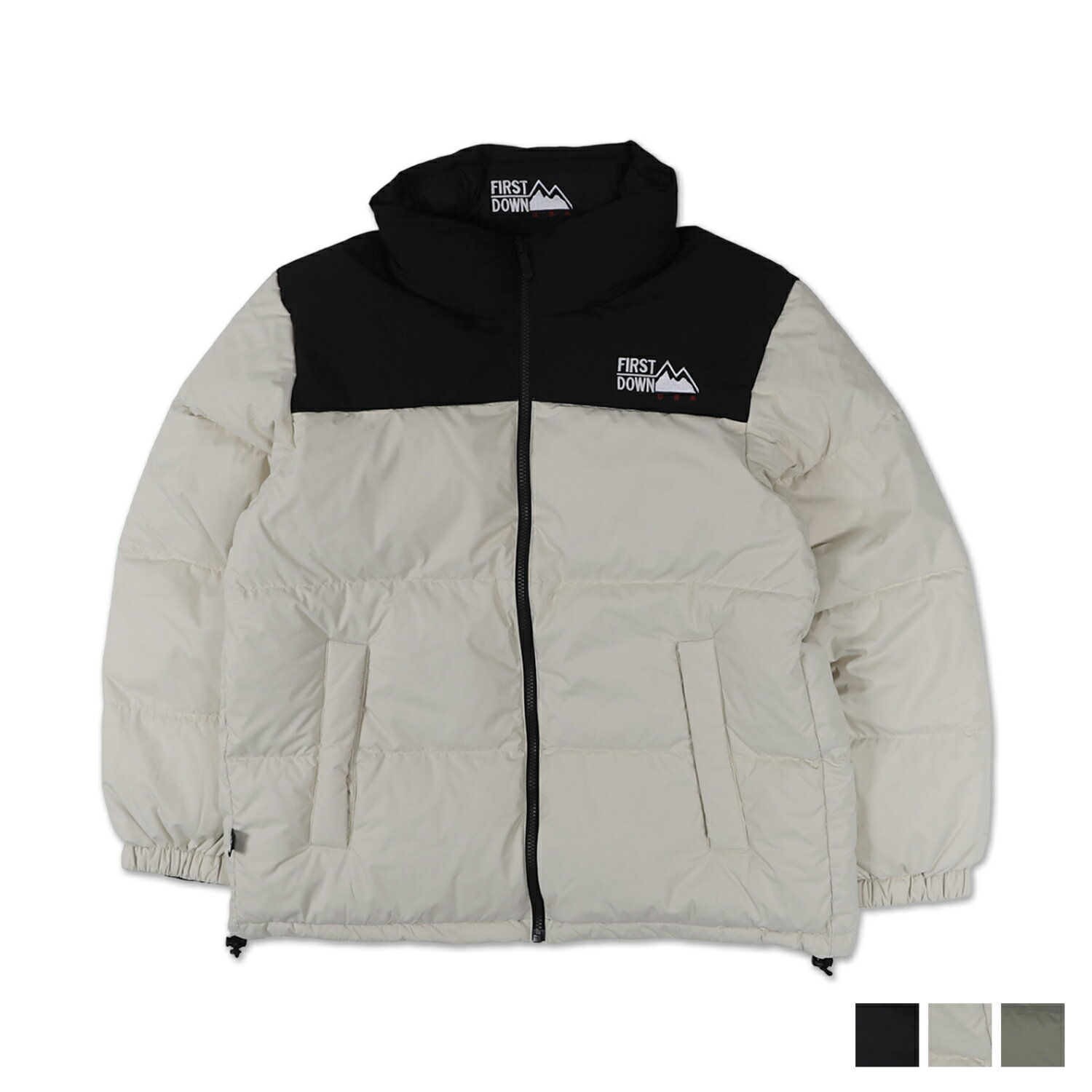 【最大1000円OFFクーポン発行中】 FIRST DOWN BUBBLE DOWN JKT MICROFT ファーストダウン ジャケット ダウンジャケット アウター バブル マイクロント メンズ 防寒 リバーシブル ブラック オフホワイト ライト カーキ 黒 F542001のサムネイル