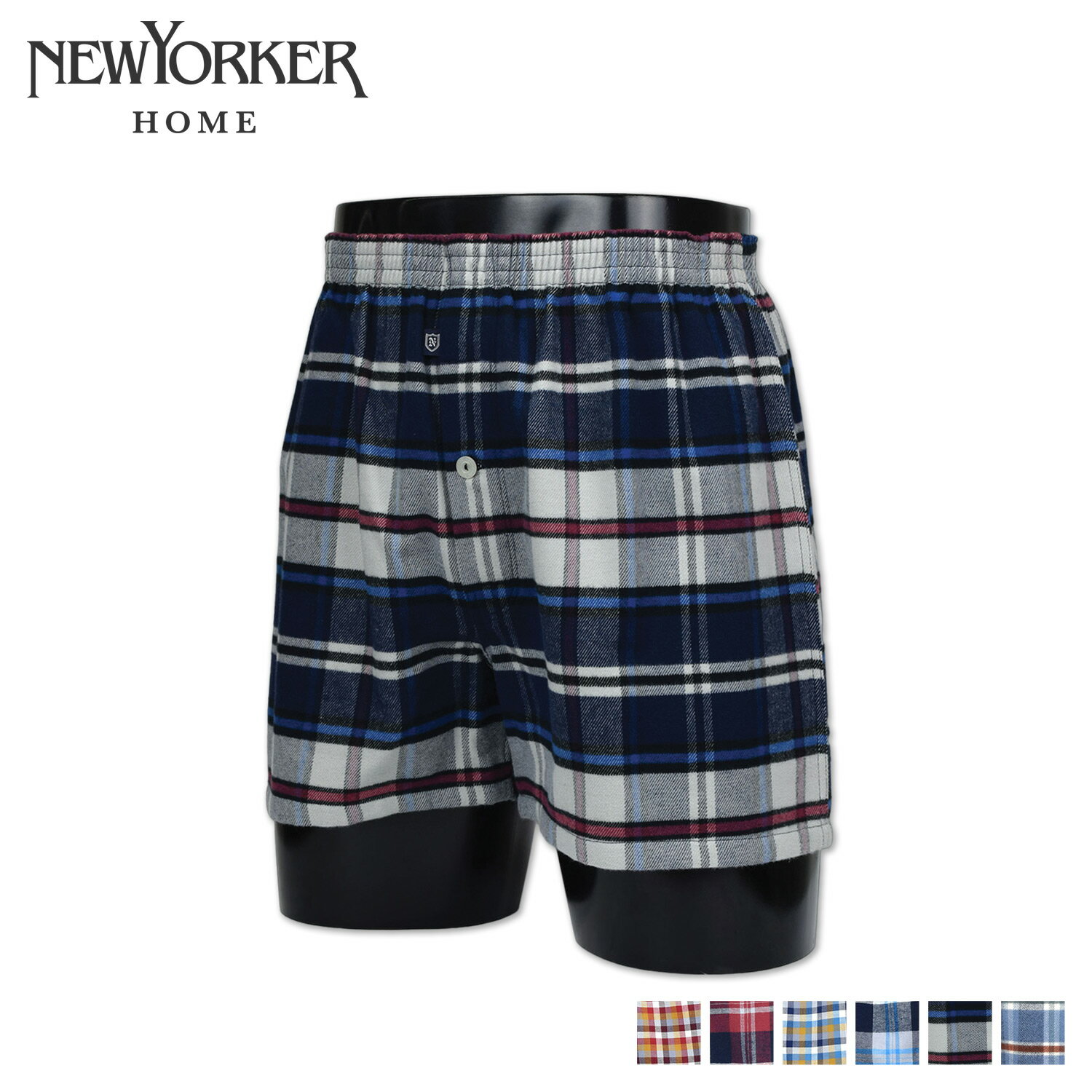 【最大1000円OFFクーポン】 NEWYORKER HOME TRUNKS ニューヨーカーホーム トランクス 下着 インナー アンダーウェア パンツ メンズ 前開き M-L メンズ下着 男性 ネイビー ブルー