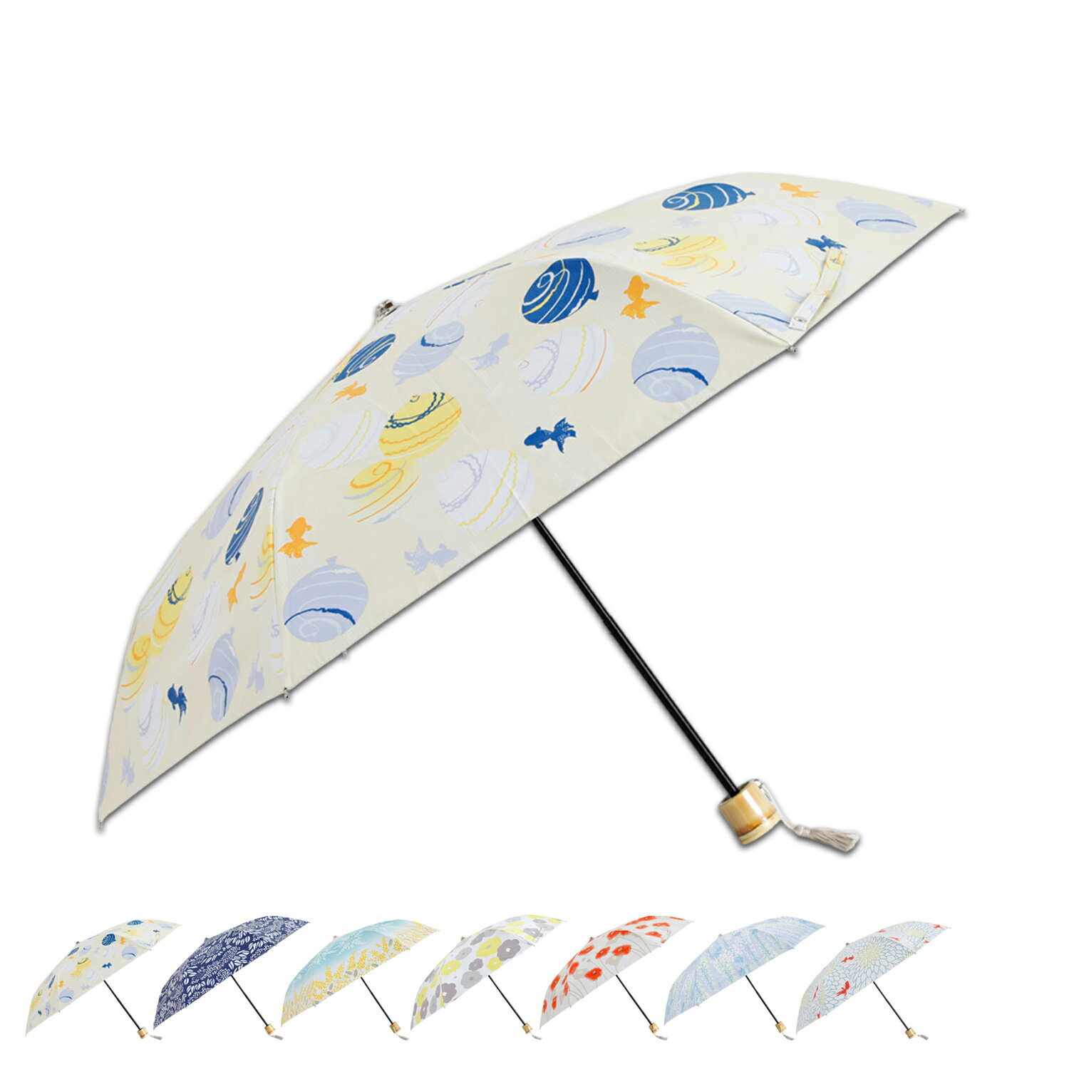商品説明 【「カバ印の傘カバー」から始まり80年。伝統と現代を繋ぐ和柄の傘ブランド 河馬印本舗】 河馬印本舗の晴雨兼用日傘。ポリエステル80%と綿20%を組み合わせた風合いのある素材に、寒竹の手元にはタッセルが付属します。コンパクトな折り畳み傘で和のイメージを感じれるデザインです。晴雨兼用なので急な雨でも対応し、日差しなどもしっかり防いでくれるサイズになっています。また、畳んだりする際に生地を整える箇所が少ないので、スムーズに開いたり閉じたりすることができます。デザインによって裏面のコーティングが異なります。 ブランド名 / 商品名 河馬印本舗 / FOLDING UMBRELLA 5437 カラー 水風船(薄卵色/うすたまごいろ) あじさい(留紺/とめこん) ミモザ(水色/みずいろ) 花(金糸雀色/かなりあいろ) ポピー(京緋色/きょうひいろ) 藤(薄紅藤/うすべにふじ) 金魚(金赤/きんあか) 素材 / 仕様 ポリエステル 80% 綿 20% 内側：ポリウレタンコーティング 開閉方法：手動式 留め具：面ファスナー 重量：246g 生産国 - サイズ 親骨の長さ：50cm 全体の長さ：65cm 直径：92cm 持ち手の長さ：10cm 持ち手の太さ：2cm 収納時の長さ：41cm 共袋：6.5cm×31cm こちらの商品は、メーカー公式の採寸基準で計測しています。 ご購入前に必ずお読みください サイズ・仕様について 平置きして採寸したサイズになります。商品によっては若干の誤差が生じてしまう場合がございます。また、商品やブランド等によりサイズが異なります。（単位はcmになります。) 外装箱や商品に若干のへたりや傷がある場合があります。 また、生産工場や生産時期で細かい仕様変更がある場合がありますのでご注意ください。　　 カラーについて 個体ごとに若干の差異がある場合がございます。可能な限り現物に近い色味の写真を掲載をしておりますが、お客様のモニターの設定などにより現物との色味に差異が生じる場合もございます。あらかじめご了承ください。 予約商品の納期発送目安について 予約商品の納期発送目安は、以下の通りになります。 上旬：1日-10日頃発送予定 中旬：11日-20日頃発送予定 下旬：21日-末日頃発送予定 ※目安になりますので、日程が多少前後する場合があります。 類似商品はこちら 河馬印本舗 日傘 折りたたみ 遮光 晴雨兼用4,950円 MOOMIN FOLDING UMBRELL3,850円 SNOOPY FOLDING UMBRELL3,850円NINA RICCI FOLDING UMBR12,100円 河馬印本舗 カバジルシホンポ 日傘 長傘 遮4,950円 NINA RICCI FOLDING UMB9,900円 SNOOPY VINYL UMBRELLA 3,850円 NINA RICCI FOLDING UMB12,100円JILLSTUART FOLDING UMBR13,200円新着商品はこちら2024/5/12 BIRKENSTOCK BOSTON ビルケ19,000円2024/5/12 NIKE ナイキ コルテッツ スニーカー メ11,330円2024/5/12 adidas Originals STAN 15,800円再販商品はこちら2024/5/12 Orobianco PU LEATHER B3,500円2024/5/12 le coq sportif LCS REU6,400円2024/5/12 VANS OLD SKOOL TAPERED8,000円2024/05/13 更新 類似商品はこちら 河馬印本舗 日傘 折りたたみ 遮光 晴雨兼用4,950円 MOOMIN FOLDING UMBRELL3,850円 SNOOPY FOLDING UMBRELL3,850円新着商品はこちら2024/5/12 BIRKENSTOCK BOSTON ビルケ19,000円2024/5/12 NIKE ナイキ コルテッツ スニーカー メ11,330円2024/5/12 adidas Originals STAN 15,800円再販商品はこちら2024/5/12 Orobianco PU LEATHER B3,500円2024/5/12 le coq sportif LCS REU6,400円2024/5/12 VANS OLD SKOOL TAPERED8,000円