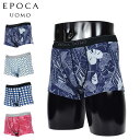 【最大1000円OFFクーポン発行中】 EPOCA UOMO BOXER SHORTS エポカ ウォモ ボクサーパンツ 下着 インナー アンダーウェア 強撚前閉 メンズ 前閉じ LL メンズ下着 男性 ネイビー ブルー ピンク 0014-63 0015-63