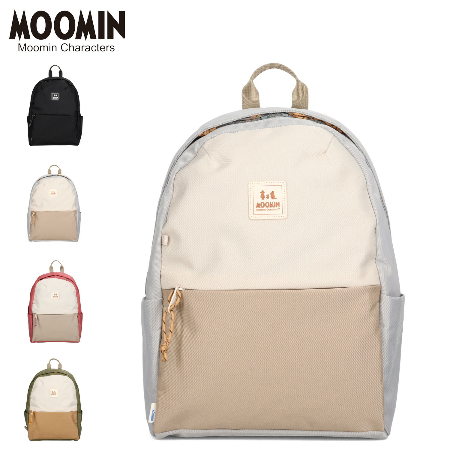 MOOMIN RUCKSACK ムーミン リュック バッグ バックパック メンズ レディース 10L 大容量 撥水 ブラック グレー レッド グリーン 黒 RMNL-04