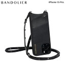 BANDOLIER SARAH BLACK バンドリヤー iPhone 15Pro スマホケース スマホショルダー 携帯 アイフォン サラ ブラック メンズ レ...