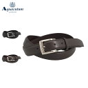 【最大1000円OFFクーポン配布中】 AQUASCUTUM LEATHER BELT アクアスキュータム ベルト レザーベルト メンズ 本革 ビジネス バックル ブラック ブラウン 黒 AQB-00211