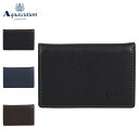 AQUASCUTUM エプソン アクアスキュータム カードケース パスケース 名刺入れ ID 定期入れ メンズ 本革 2面ベラ付き ブラック ネイビー ブラウン...