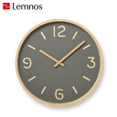 タカタレムノス THOMSON PAPER 時計 壁掛け クロック トムソン ペーパー アナログ オシャレ 静音 グレー NY18-15