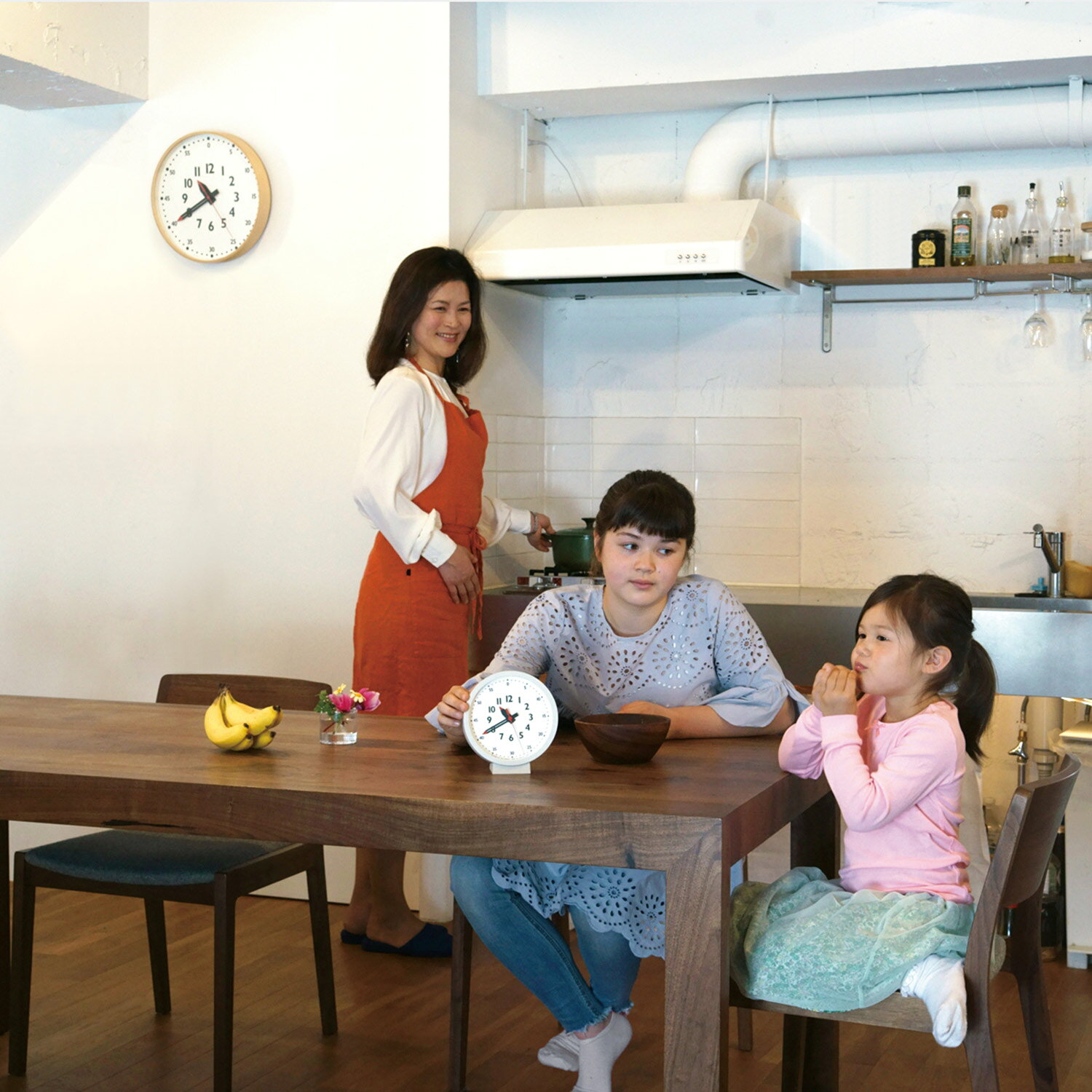 タカタレムノス Lemnos fun pun clock for table 時計 置き時計 目覚まし クロック ふんぷんくろっく フォア テーブル アナログ オシャレ 静音 ホワイト 白 YD18-04 [3]