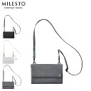 MILESTO Hutte ミレスト ショルダーバッグ ヒュッテ メンズ レディース 斜めがけ ポーチ付き 撥水 ブラック ライトグレー ダークグレー 黒 ML...
