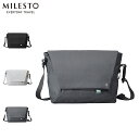 MILESTO Hutte ミレスト メッセンジャーバッグ ショルダーバッグ フュッテ メンズ レディース Lサイズ 10L 斜めがけ ポーチ付き 撥水 ブラッ...