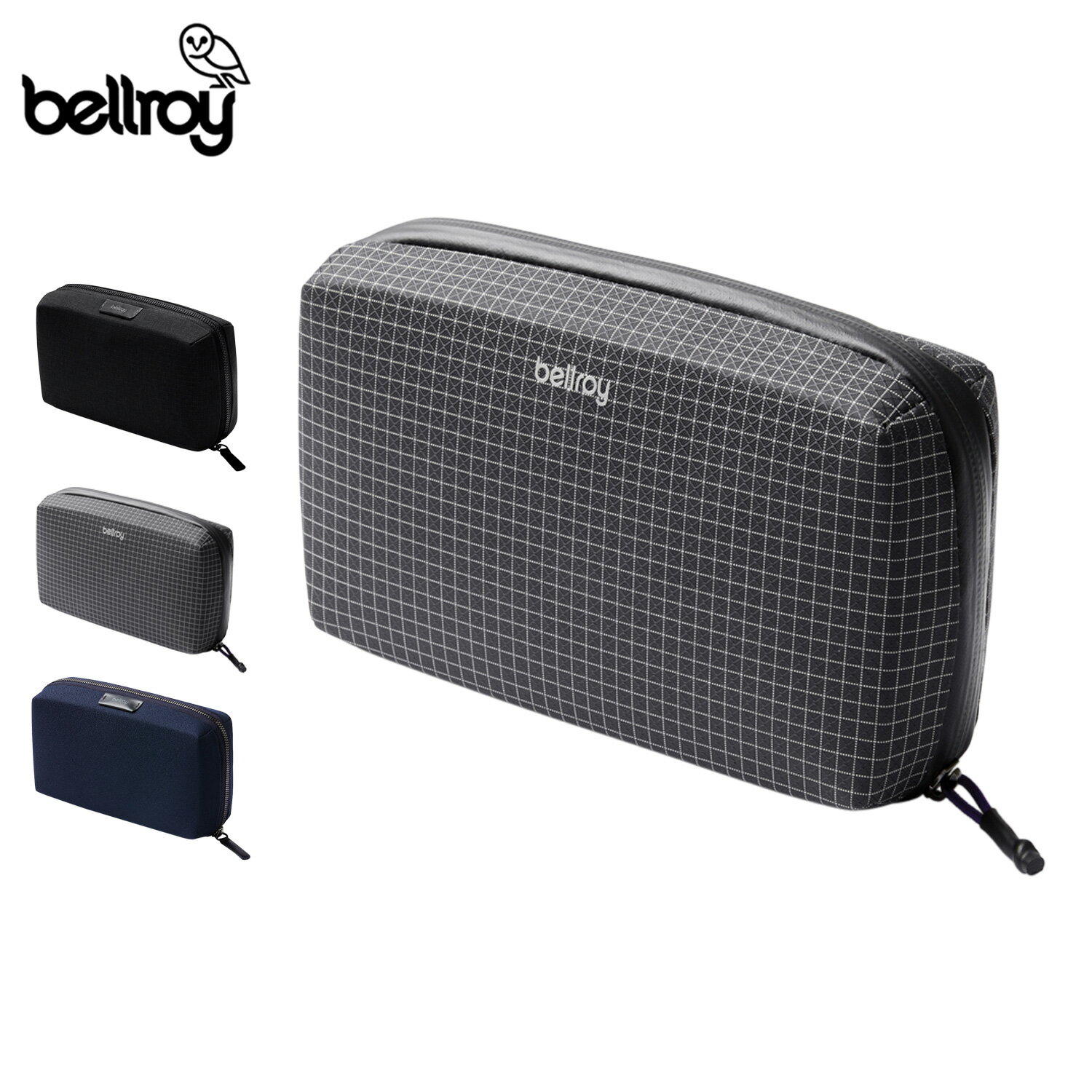 乐天商城 - 【最大1000円OFFクーポン】 Bellroy TECH KIT ベルロイ ポーチ 小物入れ メンズ レディース ラウンドファスナー ブラック グレー ネイビー 黒