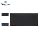 AQUASCUTUM アクアスキュータム 財布 長財布 ブリクストン メンズ 本革 日本製 ブラック ネイビー 黒 AQW-00412