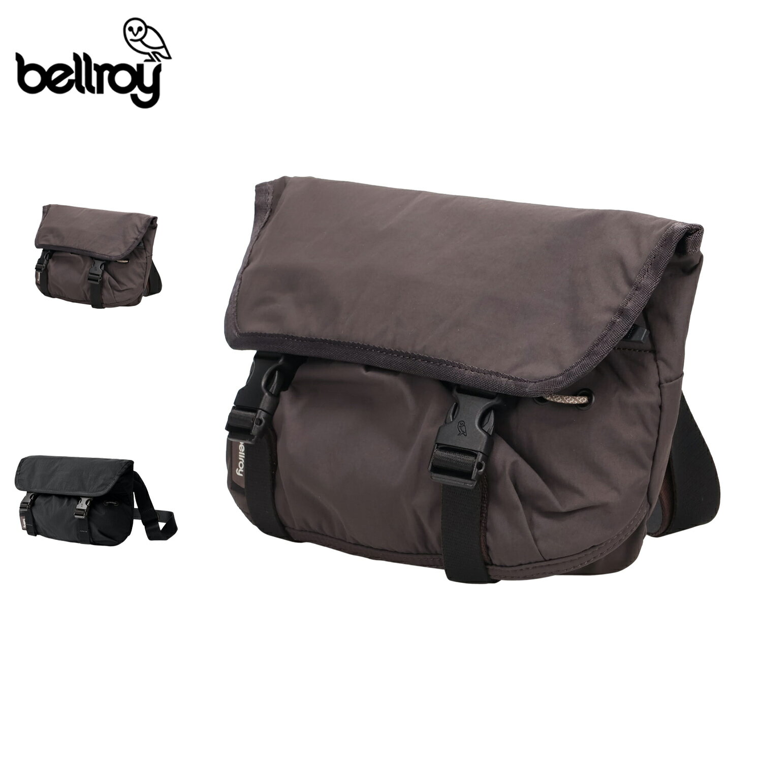  Bellroy CINCH MINI MESSENGER ベルロイ バッグ ショルダーバッグ メッセンジャーバッグ メンズ レディース 6L 耐水 超軽量 斜めがけ ダーク グレー ブラック 黒