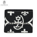 CASTELBAJAC クレア カステルバジャック 財布 二つ折り メンズ レディース 本革 ブラック 黒 68631