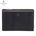 LANVIN en Bleu レノア ランバンオンブルー 財布 二つ折り メンズ 本革 小銭入れ付き ブラック 黒 518613