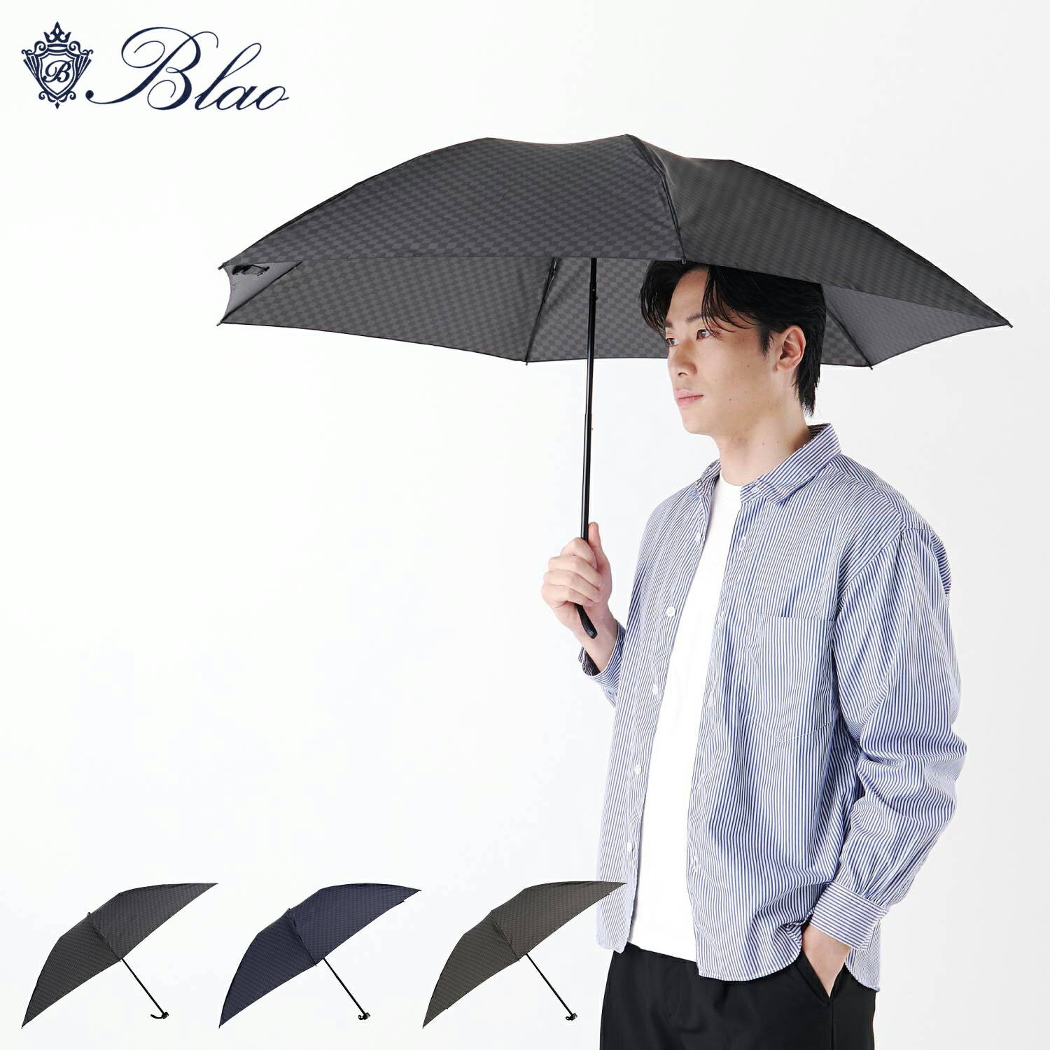 【最大1000円OFFクーポン配布中】 BLAO ブラオ 折りたたみ傘 雨傘 メンズ 軽量 コンパク ...