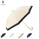 LANVIN COLLECTION ランバン コレクション 折りたたみ傘 2段 雨傘 P75D グログランリボン レディース 50cm UVカット 遮光 遮熱 ...