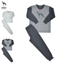 adabat アダバット ルームウェア 部屋着 パジャマ 上下 セットアップ ナイトウェア 長袖ヘンリーネック メンズ 上着 グレー ダーク グレー 0247-...