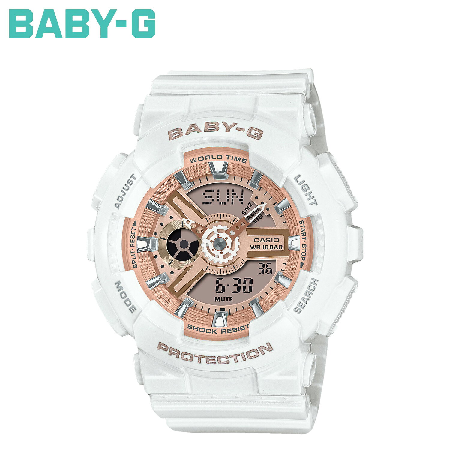 乐天商城 - 【最大1000円OFFクーポン】 CASIO BABY-G カシオ 腕時計 BA-110X-7A1JF BA-110 SERIES 防水 ベビーG ベイビーG レディース ホワイト 白 母の日
