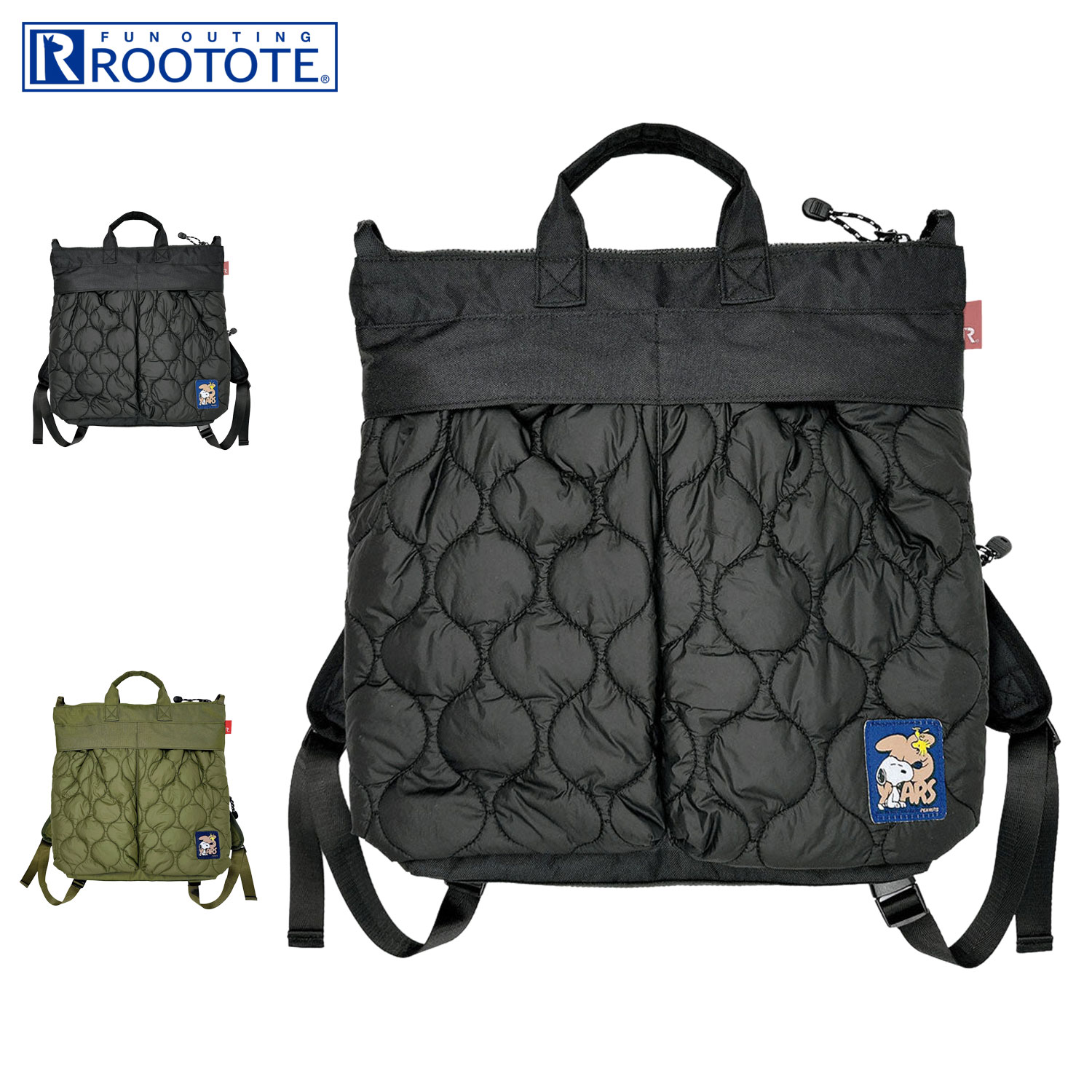 【最大1000円OFFクーポン発行中】 ROOTOTE セオルー パフ ピーナッツ ルートート バッグ トートバッグ リュック バックパック レディース ファス...