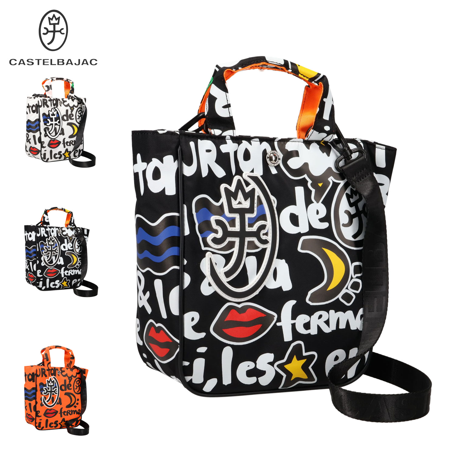 CASTELBAJAC �����ƥ�Х���å� �Хå� ������Хå� �� �ڥå��� ��� ��ǥ����� �Ф᤬�� �֥�å� �ۥ磻�� ����� �� �� 3094