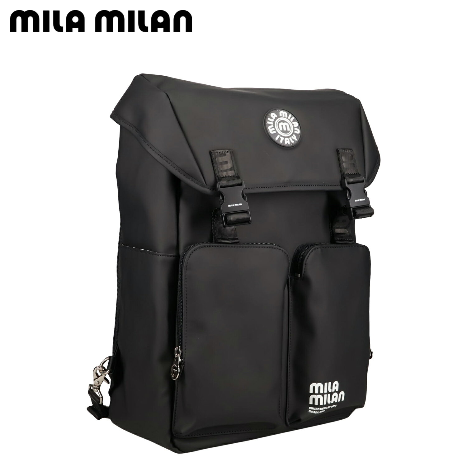 乐天商城 - 【最大1000円OFFクーポン】 mila milan VESPA BACKPACK ミラ・ミラン バッグ リュック バックパック メンズ レディース 軽量 撥水 ブラック 黒 245711 母の日