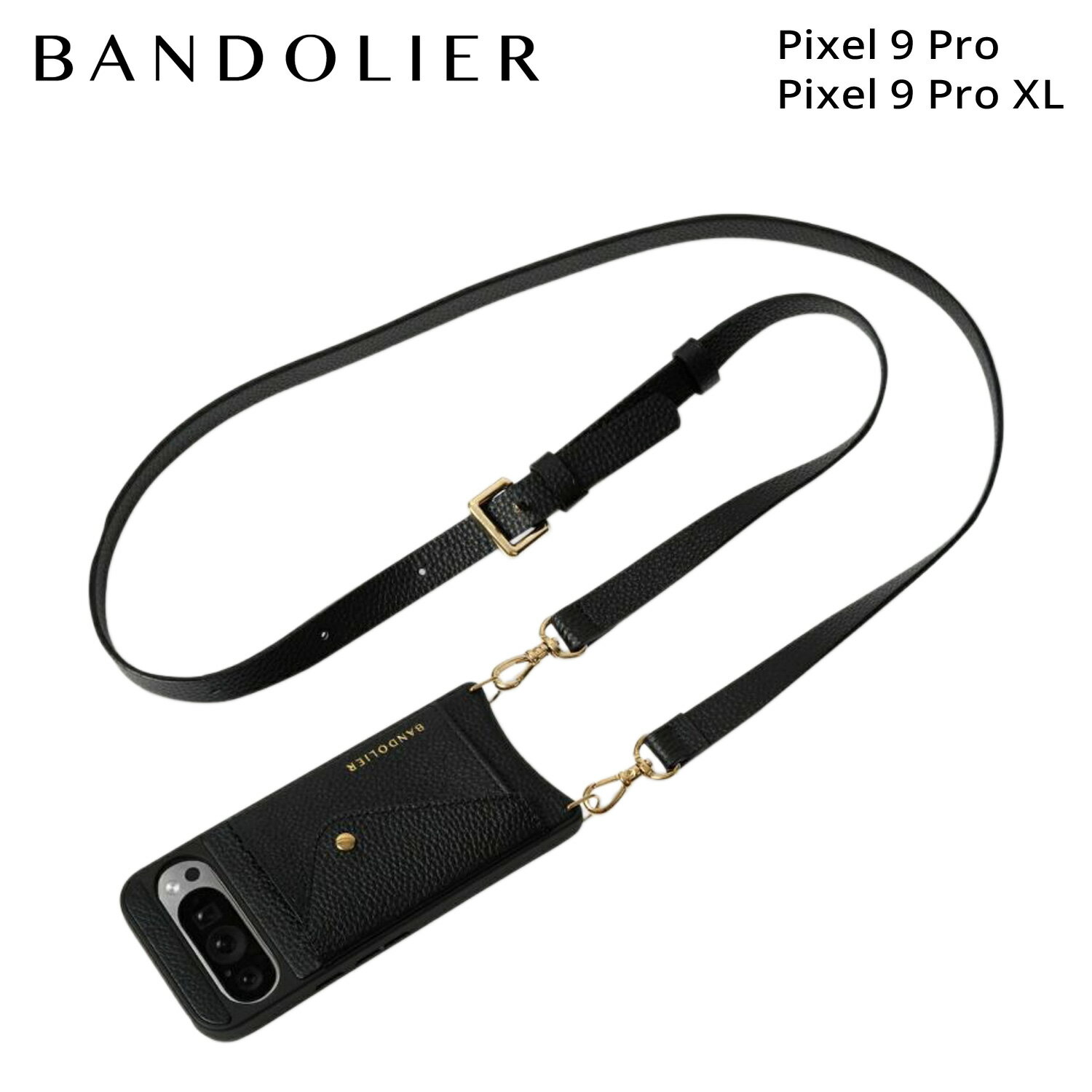 乐天商城 - BANDOLIER HAILEY BLACK GOLD バンドリヤー スマホショルダー Pixel9 Pro Pixel9 Pro XL ケース スマホケース プロ ヘイリー ピクセル ブラックゴールド メンズ レディース ブラック 黒 14HAP 母の日