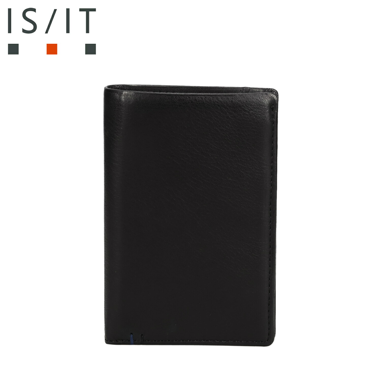 乐天商城 - 【最大1000円OFFクーポン】 IS/IT シルキー イズイット 財布 二つ折りセミ長財布 メンズ 本革 コンパクト 小銭入れ付き ブラック 黒 968605