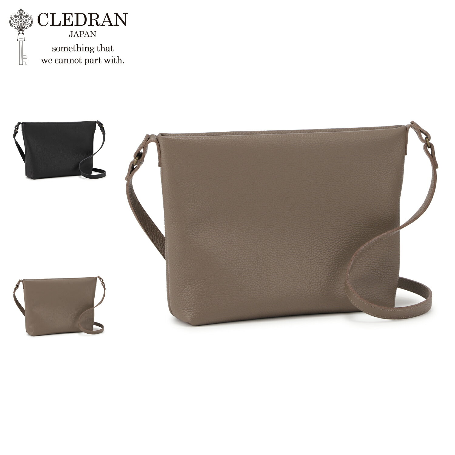 乐天商城 - CLEDRAN SOU SHOULDER M クレドラン バッグ ショルダーバッグ レディース 斜めがけ 大人 軽量 小さめ 本革 ブラック ベージュ 黒 CL3422 母の日