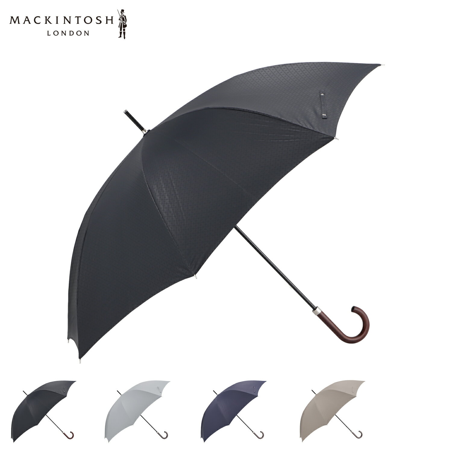 For Men - MACKINTOSH LONDON マッキントッシュロンドン 雨傘 長傘 メンズ 大きめ ブラック グレー ネイビー ブラウン 1ML 14104