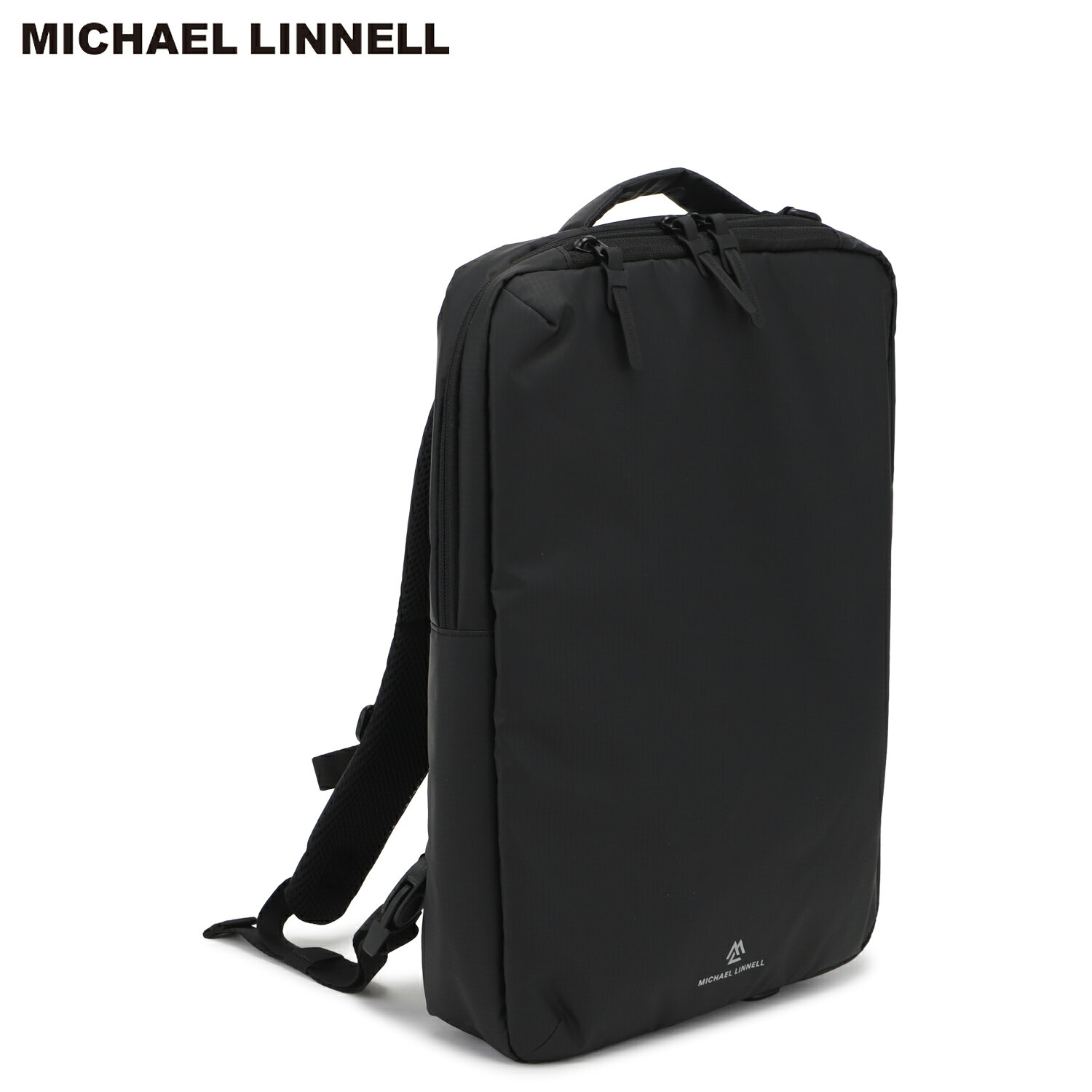 【最大1000円OFFクーポン発行中】 MICHAEL LINNELL SLIM 3-WAY BAG マイケルリンネル リュック ショルダーバッグ ブリーフケース バッグ バックパック スリム 3WAYバッグ メンズ レディース 8L ナイロン 薄マチ 斜めがけ A4 撥水 ブラック 黒 MLAC-43