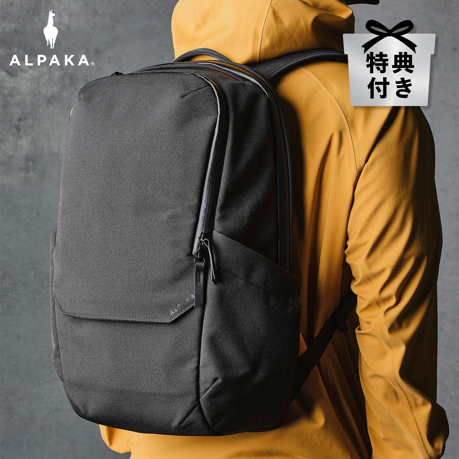  ALPAKA ELEMENTS BACKPACK PRO AXOFLUX アルパカ リュック バッグ バックパック メンズ レディース 26L 大容量 軽量 通勤 通学 ブラック 黒 4153