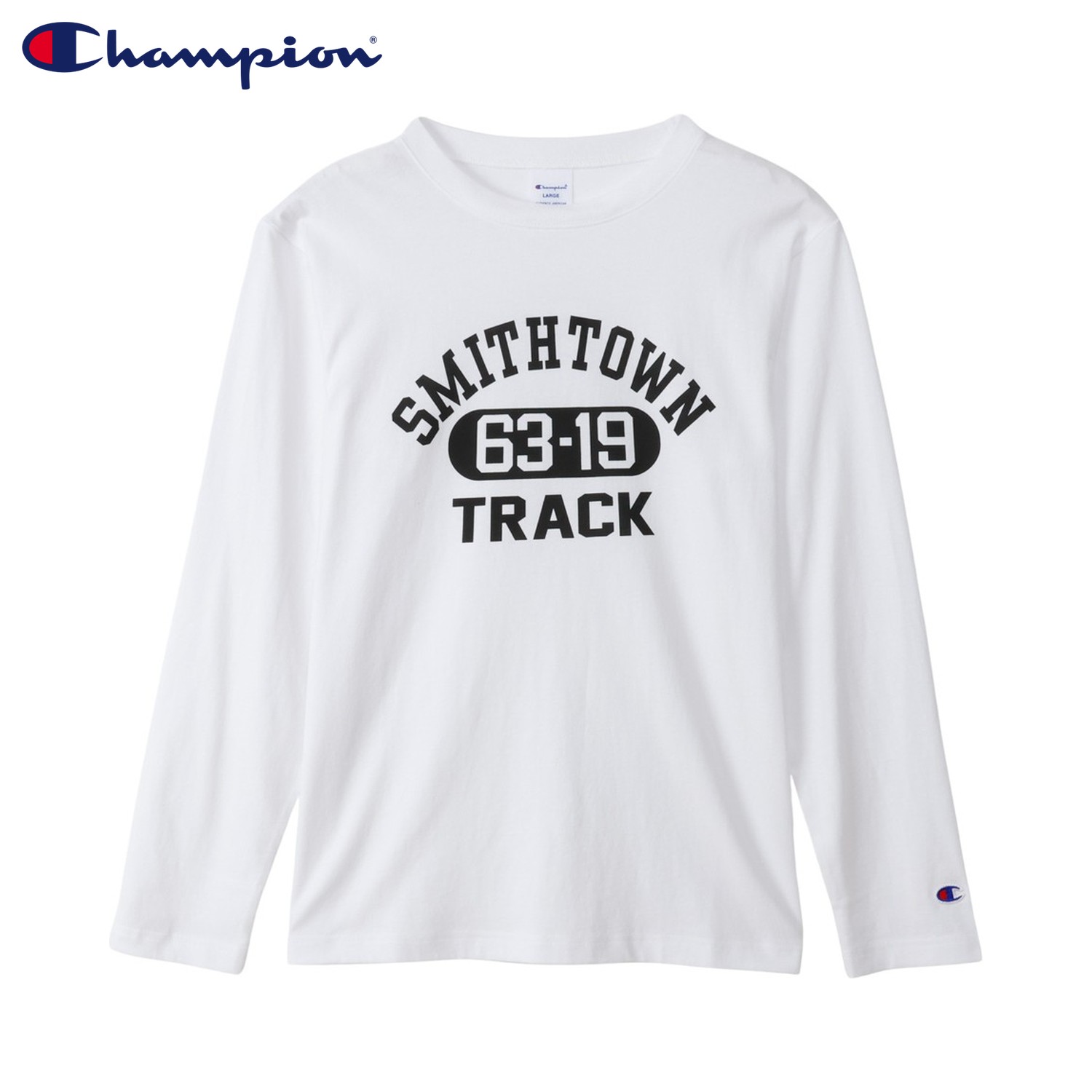 Champion LONG SLEEVE T-SHIRT チャンピオン Tシャツ 長袖 ロンT カットソー フットボール メンズ レディース オフブラック ホワイト グレー ネイビー パープル 白 C3-C422