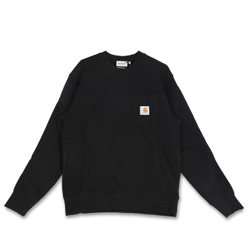 【最大1000円OFFクーポン】 【訳あり】 carhartt POCKET SWEATSHIRT カーハート トレーナー スウェット メンズ 無地 ブラック 黒 GCWI027681 【返品不可】