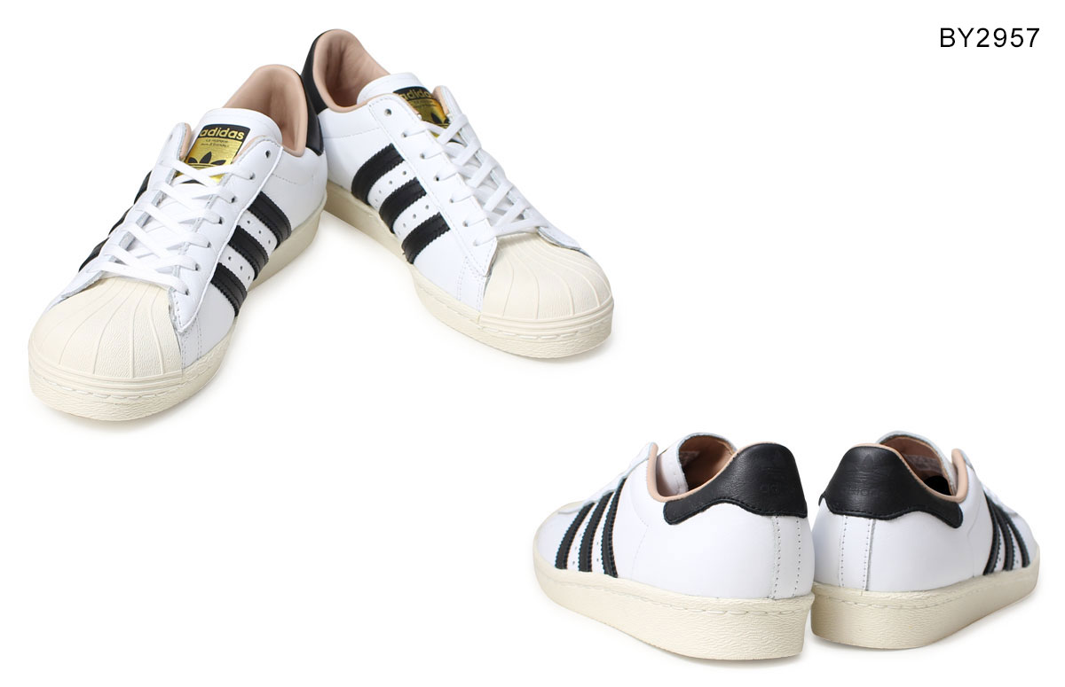 アディダス スーパースター adidas Originals レディース スニーカー SUPERSTAR 80S W BY2957 BY2958 靴 ホワイト ブラック オリジナルス