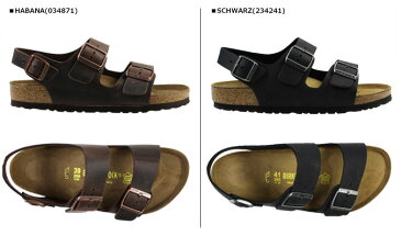 BIRKENSTOCK MILANO ビルケンシュトック ミラノ サンダル メンズ ビルケン レザー 普通幅 細幅 ブラック ブラウン 黒